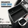 Car Center Console Storage Box for Hyundai Tucson NX4 2021 2022 2023 2024 Armrest Storage Tray Holder Organizer Accessories