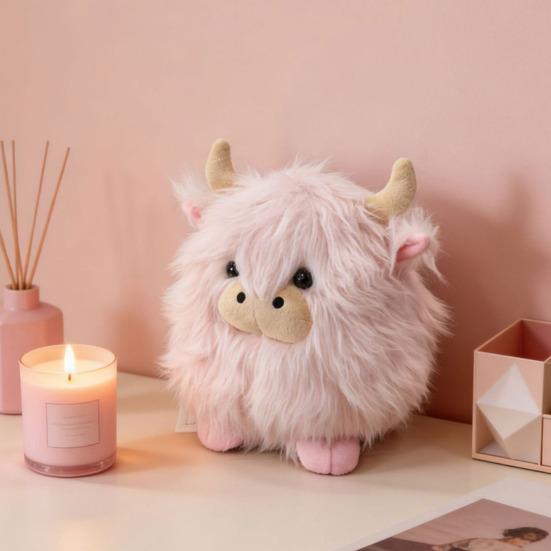 Highland Cow Plush Doll Soft Stuffed Animal Toy Cute Plush Doll for Stress Relief Soft Material PP Cotton Filling Perfect