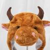 Kawaii Cow Hat Plush Cute Animal Cartoon Headgear Gift Windproof Warm Hat Dress Up Plush Halloween Cospaly Props
