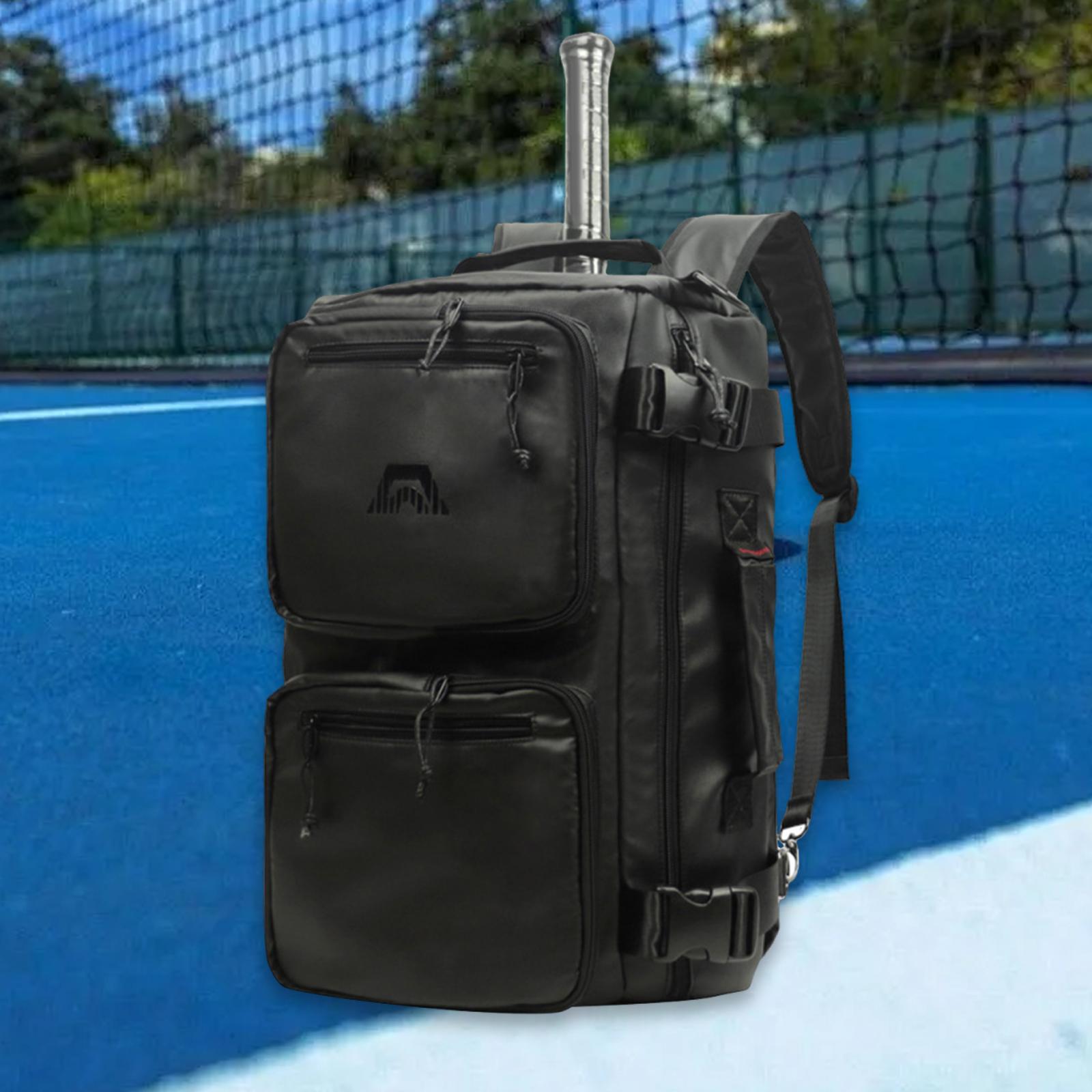 

Women Badminton Bag Duffle Bag Shoe Compartment Organizer Tennis Backpack for чорний