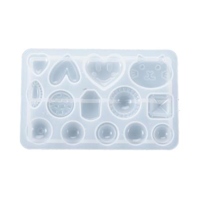 Moule de moulage de clous d'oreilles faits à la main en silicone pour boucles d'oreilles pendantes en résine époxy UV