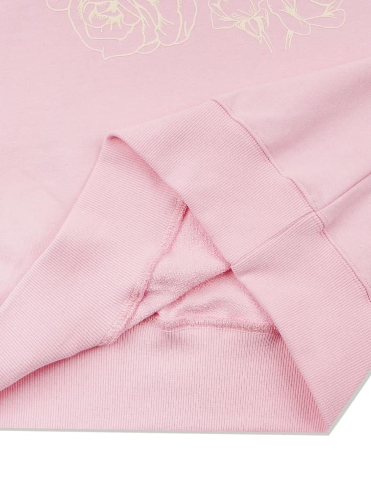 LA MAISON STUDIO Unisex Rose Embossed Blur Regular Fit Sweatshirt Pink (Fcf1Ts328M)