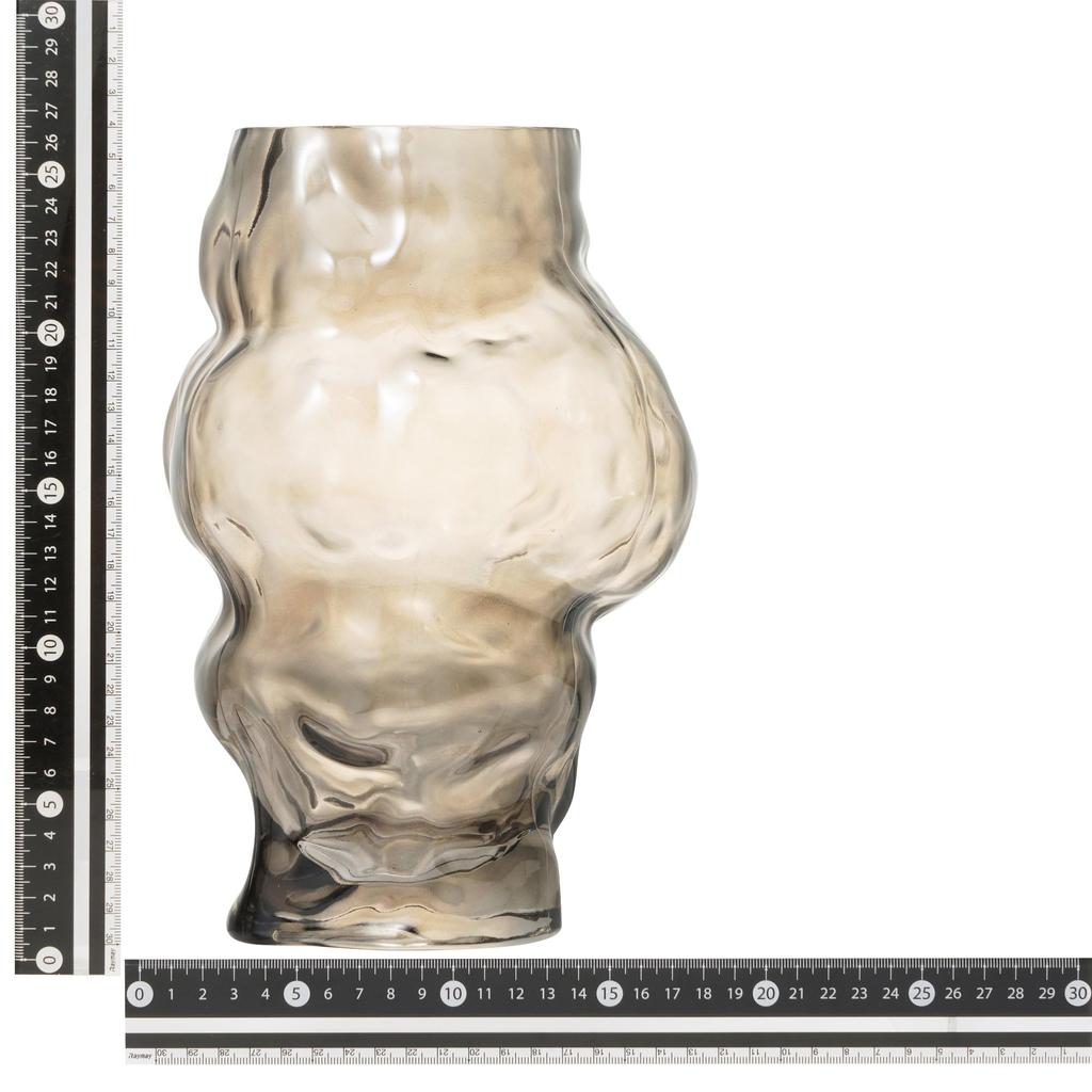 Francfranc Boulder Flower Vase, Gray, Glass, Object, Interior Decor