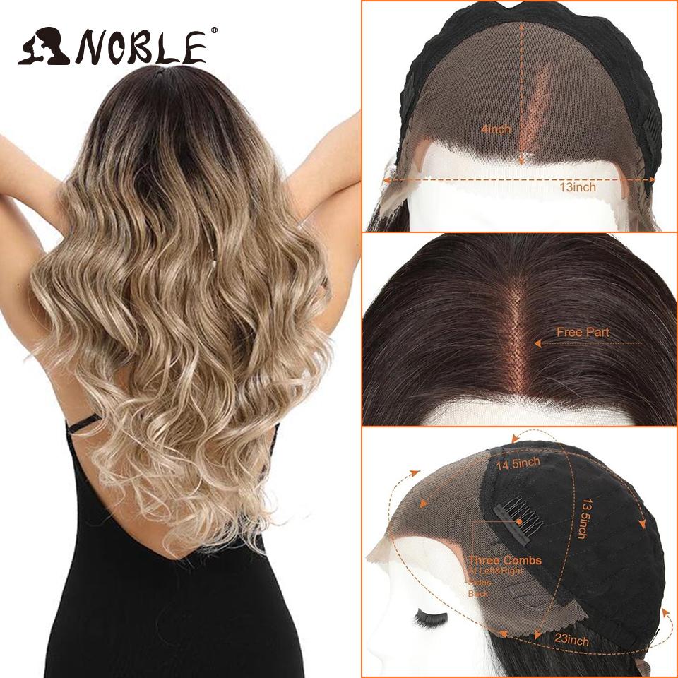 Noble Cosplay Lace Front Wig 30 Inch Lace Long Wavy 360 0mbre Blonde Wig Red African American Synthetic Wigs For Black Women