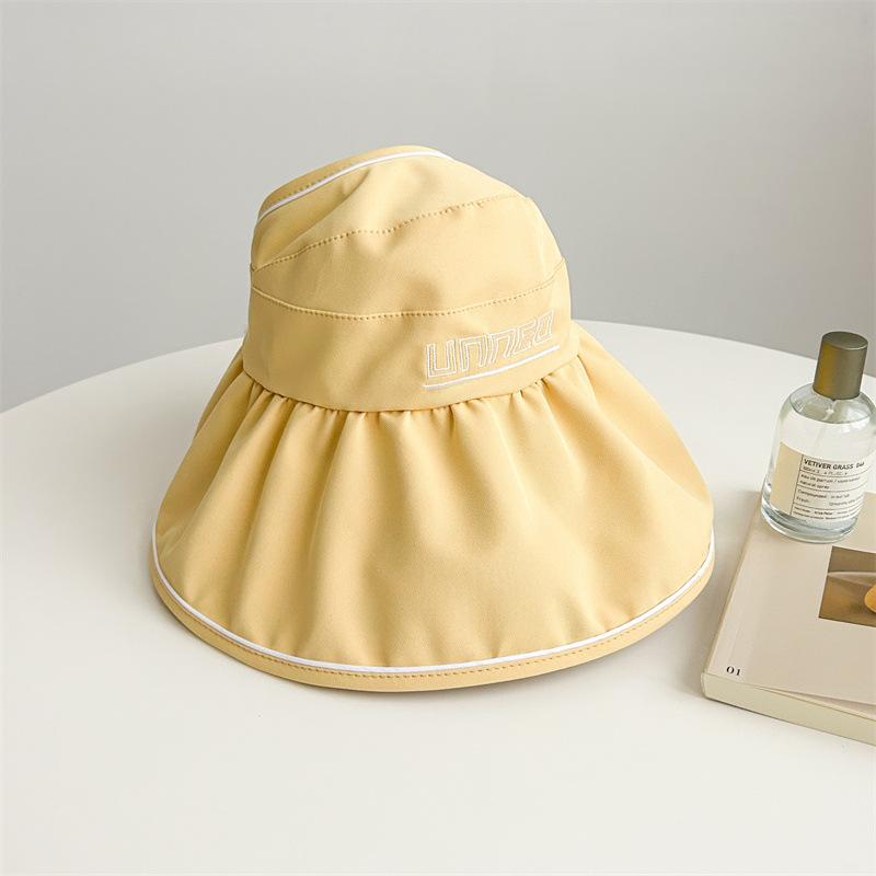 Style Hat Versatile Exquisite Letter Womens Sunshade Fishermans Hatscaps