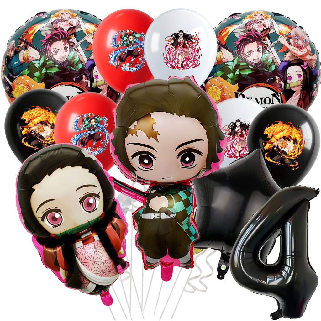 Anime Dämon Geburtstagsparty Dekoration Einweg-Geschirr Teller Tischdecke Becher Serviette Babyparty Kinder Partygeschenke Zubehör