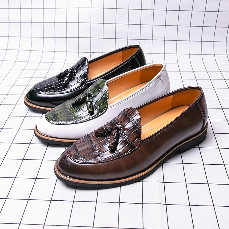Luxury Brand Shoes Men Plus Size 47 Soft Moccasins Men Loafers High Quality Leather Tassel Shoes Mens Flats Driving Shoe