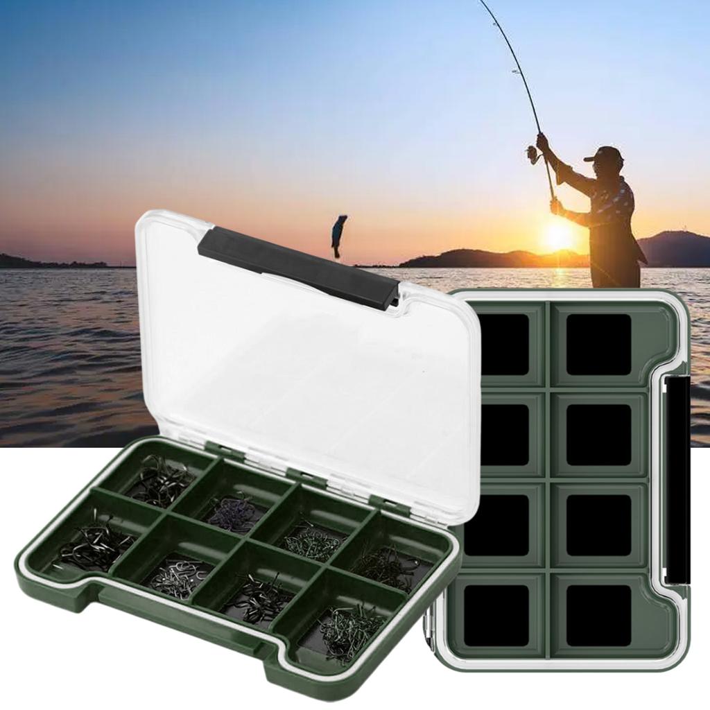 Fishing Magnetic Fly Storage Box Multiple Sections Fly Box Fishing Hooks Magnetic Pad Compartments Clear Lid Tackle Box