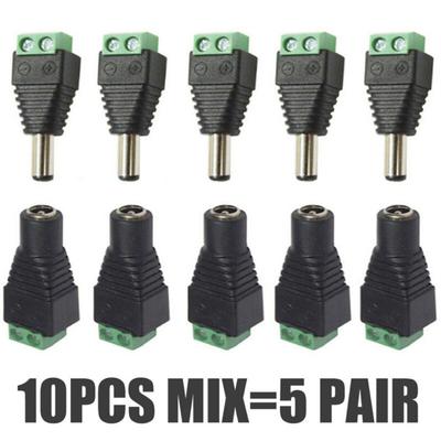 10x 2,1mm Stecker Buchse DC 12V Stromstecker Buchse Schraubklemme CCTV Adapter