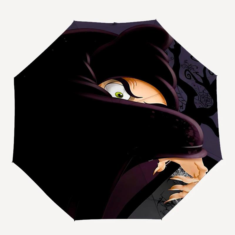 Witch, Forest Themed Automatic Opening and Closing Umbrella, Brightly Colored 8-rib Portable Umbrella, Suitable for Men and Women, A Perfect