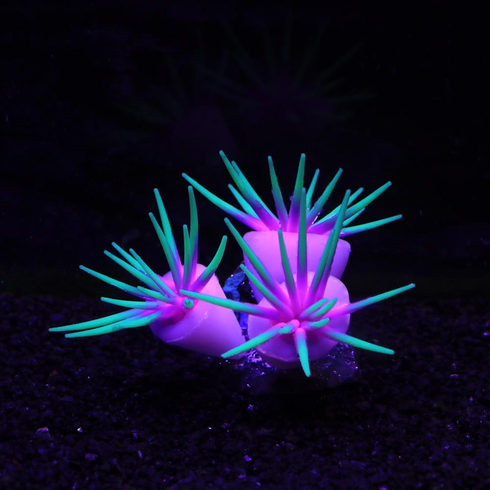 New Silicone Soft Simulation 3 Anemones Aquarium Aquascape Ornamentation Non-toxic Does Not Hurt The Fish Fish Tank Decoration