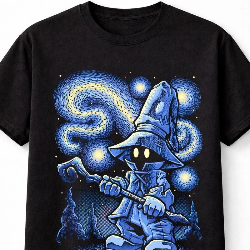 Vivi Fantasy Black Mage Graphic Unisex T Shirt Retro Final IX RPG S 5XL S