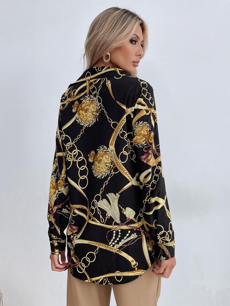 European & American INS-Style Women's Slim-Fit Trendy Casual Shirt