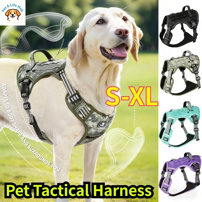551 New Multifunctional Tactical Pet Harness for Large Dogs Wear-Resistant Anti-Bite Dog Leash Malinois Training Working Vest