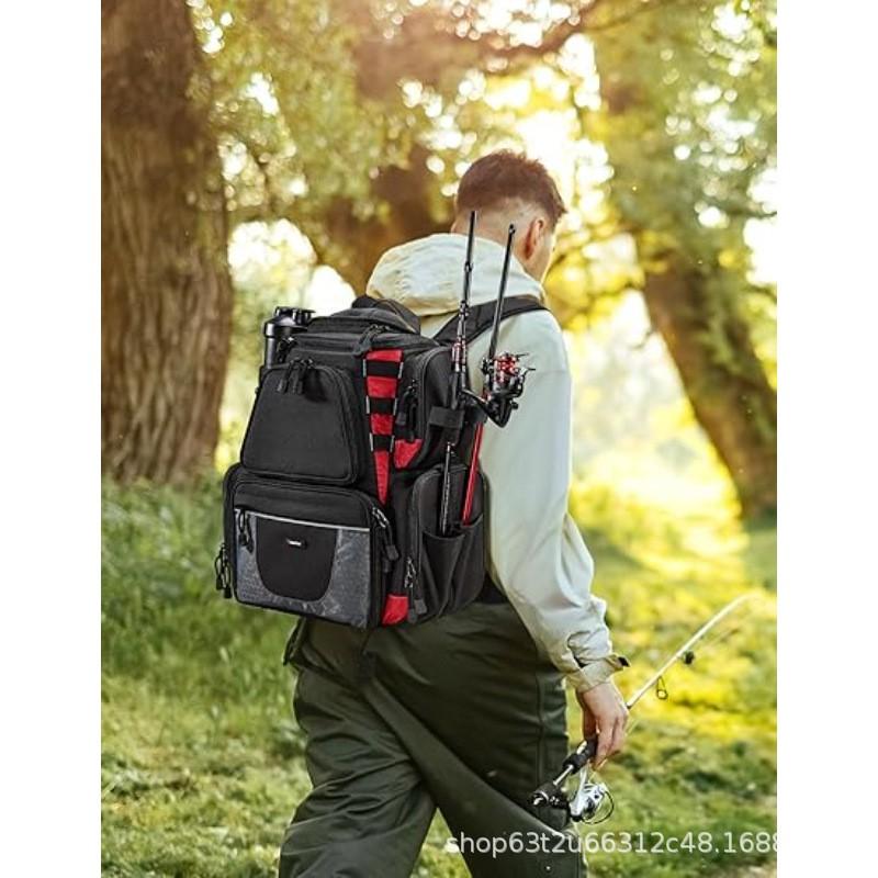 Waterproof Fishing Backpack Cover Tackle Bag Oxford Fabric Rain Protection Rods Reels Lures Lines