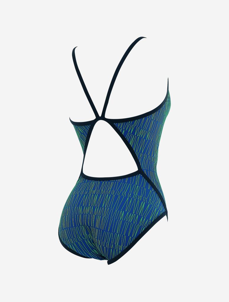 Toneidoseupocheu Rosi One-Piece V-Neck Line Back Green Swimsuit