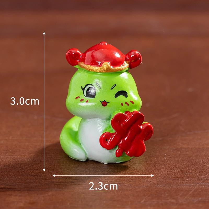 Micro Landscape New Year Lucky Snake Diy Decoration Blind Bag Accessories Desktop Car Carrying The Year of The Snake Resin Ornaments