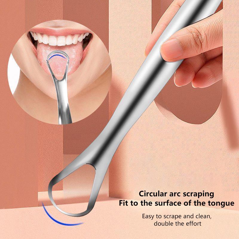 

Clean Tongue Scraper Stainless Steel Tongue Remover Tongue Coating Halitosis Oral Care Scraping Brush Tongue Oral Cleaner Tools 10pcs
