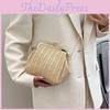 Trendy 2024 New Plaid Weave Handbag Soft Medium Shell Bag With Mobile Phone Pocket