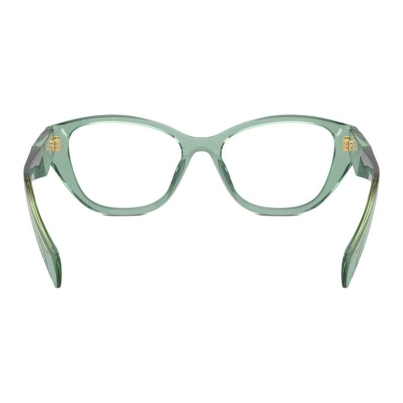 Prada Temple logo acetate cat eye optical frame women's green