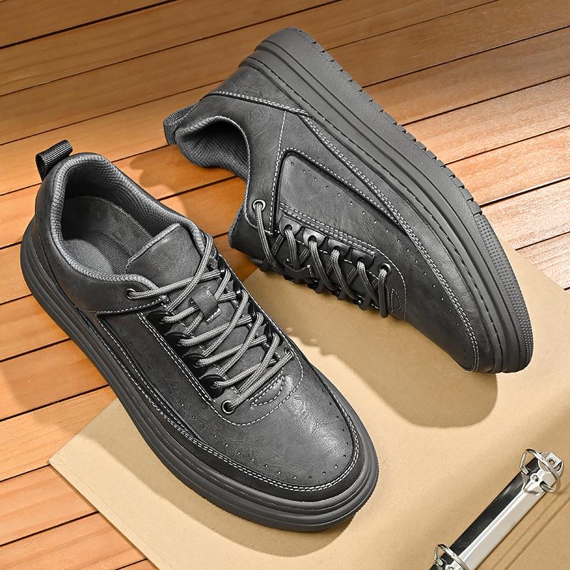 Fashion Classic Brand Men's Leather Casual Shoes Thick Soled Wear-resistant Outdoor Oxford Shoes Fashionable Men's Sports Shoes