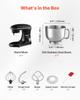 Stand Mixer 6 Quart Electric Dough Mixer 1400W 6 + P Speeds Food Beater
