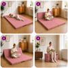 Folding Sofa Bed 140 x 67 x 45 cm Pink