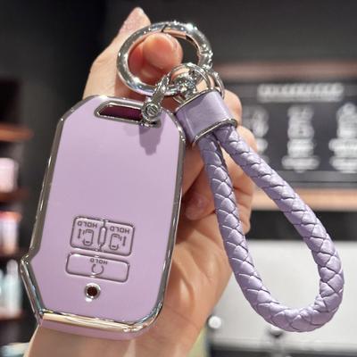 Key Fob Cover with Keychain Lanyard for Kia 2021 2022 Carnival 6/7 Buttons KA4 EX SX LX Fiesta 2023 Remote Smart Key Protector