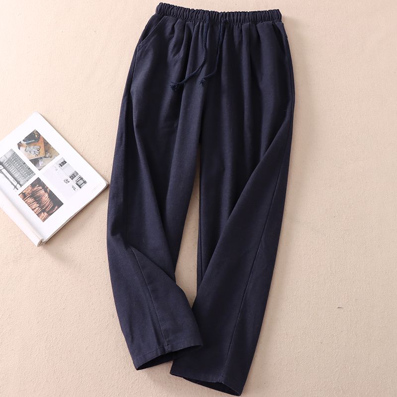 

Artsy A16 Early Spring Elastic Waist Casual Harem Pants Blue L