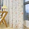 Pastoral Style Floral Sheer Curtains with Lace - Ideal for Bedrooms & Living Rooms