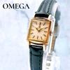 Used OMEGA Manual Winding Watch Ladies Gold Plated 80 Microns 1960s Manual Watches Gold Symbol Mark Vintage Antique
