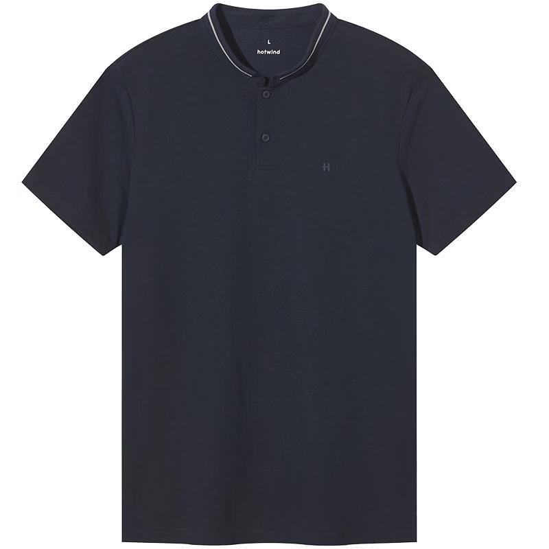 

Hotwind Men s Summer Stand-Collar Polo Shirt F26M26201 XL