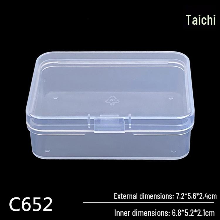 Rectangular Transparent Plastic Storage Box for Accessories and Screws