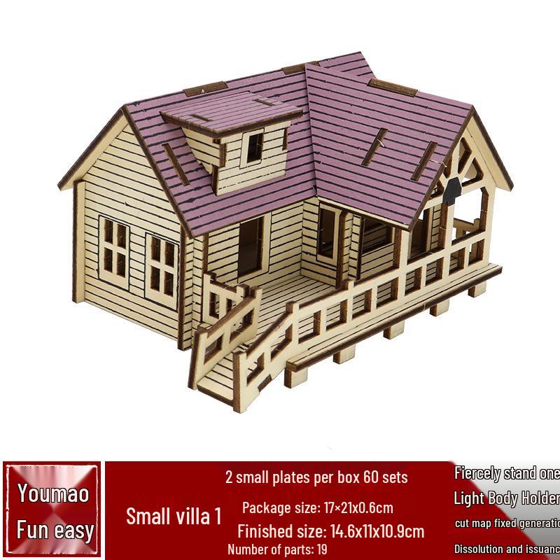 DIY 3D Wooden Building Puzzle - Children's Educational Assembly Toy