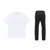 Under Armour Solid Color Breathable Short Sleeve Polo Shirt Straight Leg Knitted Sports Pants Casual Sports Set Men Sets 21500537-100+21500737-001