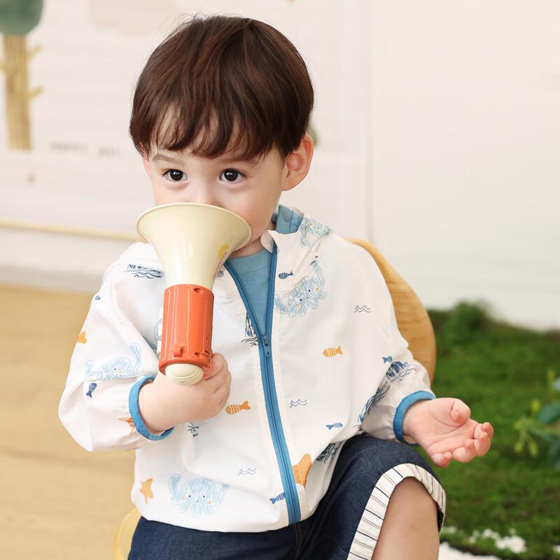 LUSON Baby & Toddler UPF50+ Long Sleeve Hooded Sun Protection Shirt