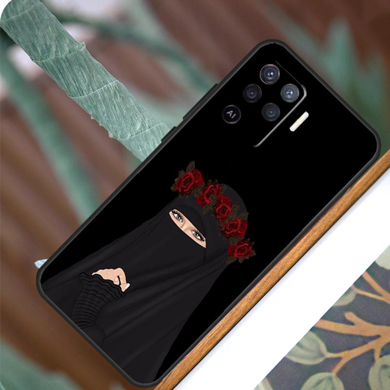 Niqab Queen Islamic Muslimah Woman For OPPO A17 A16 A15 A79 A58 A78 A98 A74 A94 A77 A5 A9 A96 A76 A52 A72 A53S A54S A57S Case