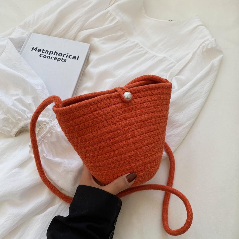 Summer Small Straw Shoulder Bags For Women Handmade Braided Crossbody Bag New Fashi Beach Bag Daily Messenger Phe Handbag S