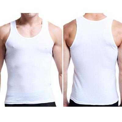 Gilet fitness da uomo tinta unita senza cuciture taglie forti girocollo senza maniche elastico morbido