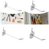 Metal Peg Board Hooks Square Tube Slatwall Display Accessories Hardware Tool for Garage Supermarket