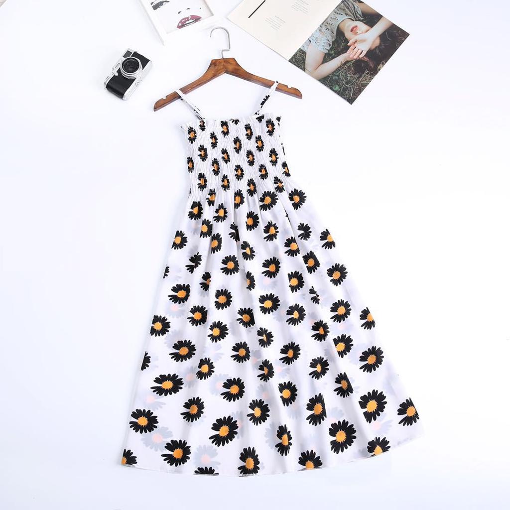 Dámský špagetový pásek s vysokým pasem, mini květinové šaty s potiskem letní plisované dámské šaty bez ramínek