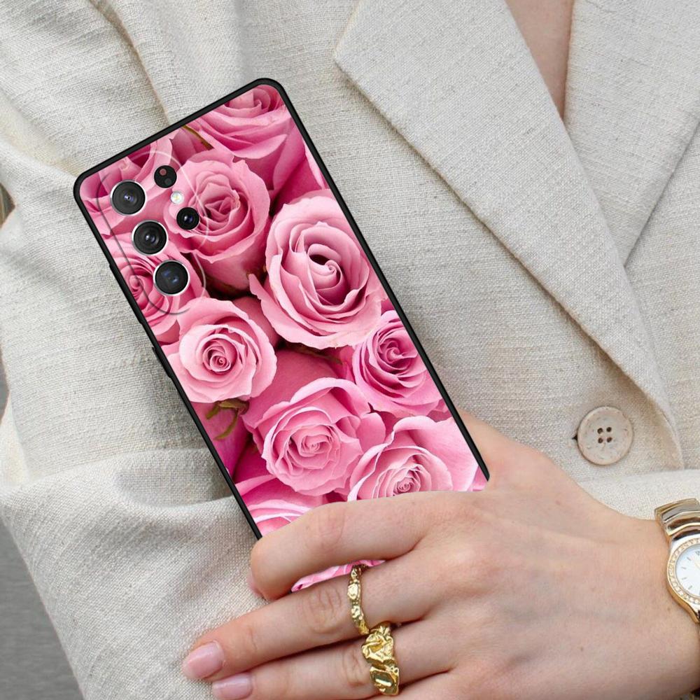 Beautiful Rose Cell Phone Case for Samsung Galaxy S26 Ultra S25 S24 S23 S22 S21 S20 Note10 Cover