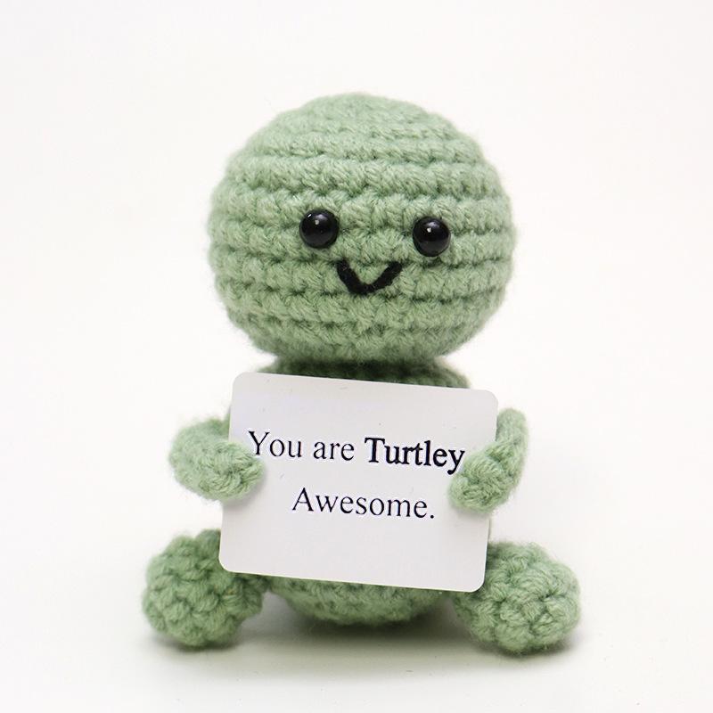 Creative Crochet Animals Dolls Emotional Support Doll Bookshelf Decorations Kawaii Accessories
