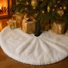 Decorative Tree Stand Cover for Xmas Party 24/30/36 Inch White Faux Fur Christmas Skirt, Soft Fluffy Plush Protective Holiday Decoration Base