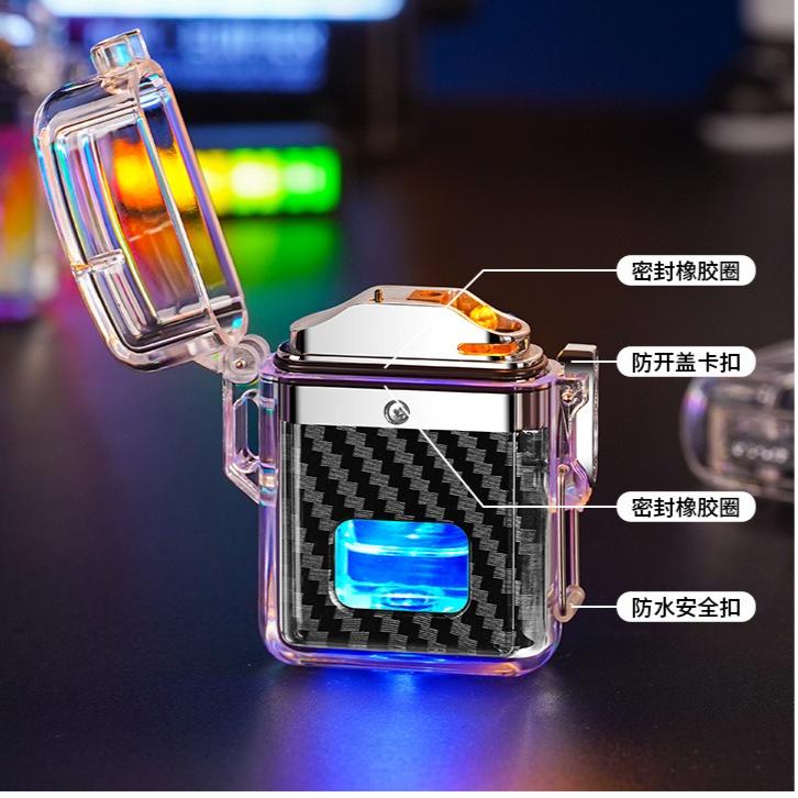 NEW Creative Intelligent Voice-controlled Lighter Transparent Waterproof Visible Case High-end Level Gift Cigarette Accessories