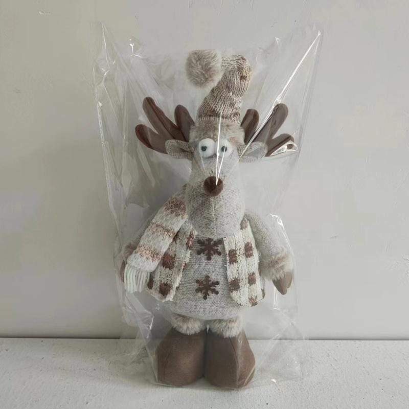 Vánoční zatahovací ozdoba dekorace teleskopická panenka okenní ozdoby zatahovací figurka sněhulák sob ozdoba dekor