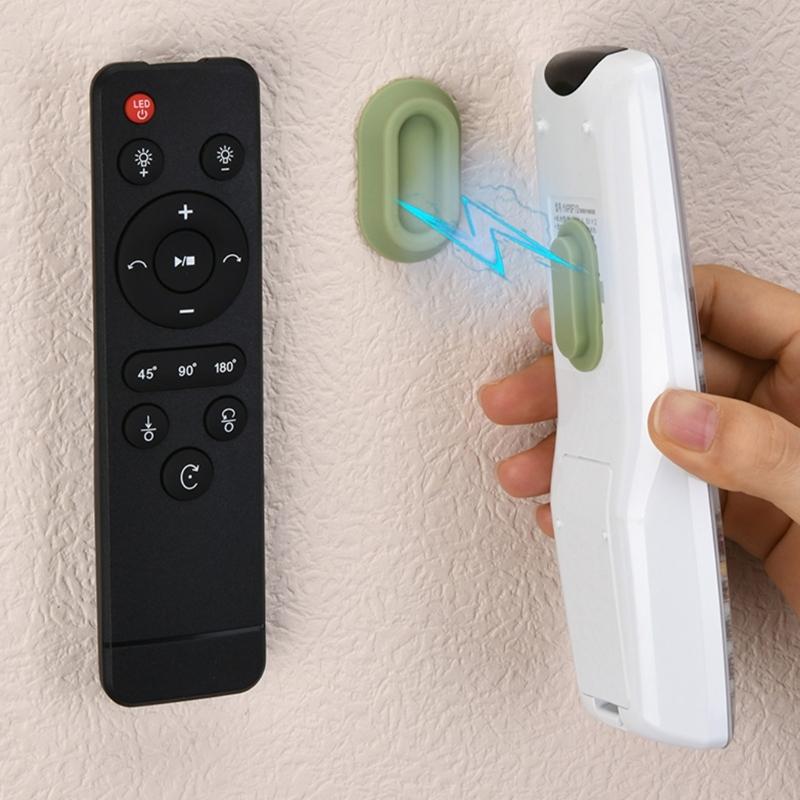 1Pair Adhesive Magnetic Remote Control Holder Silicone Wall Mount for TV and Device Organization