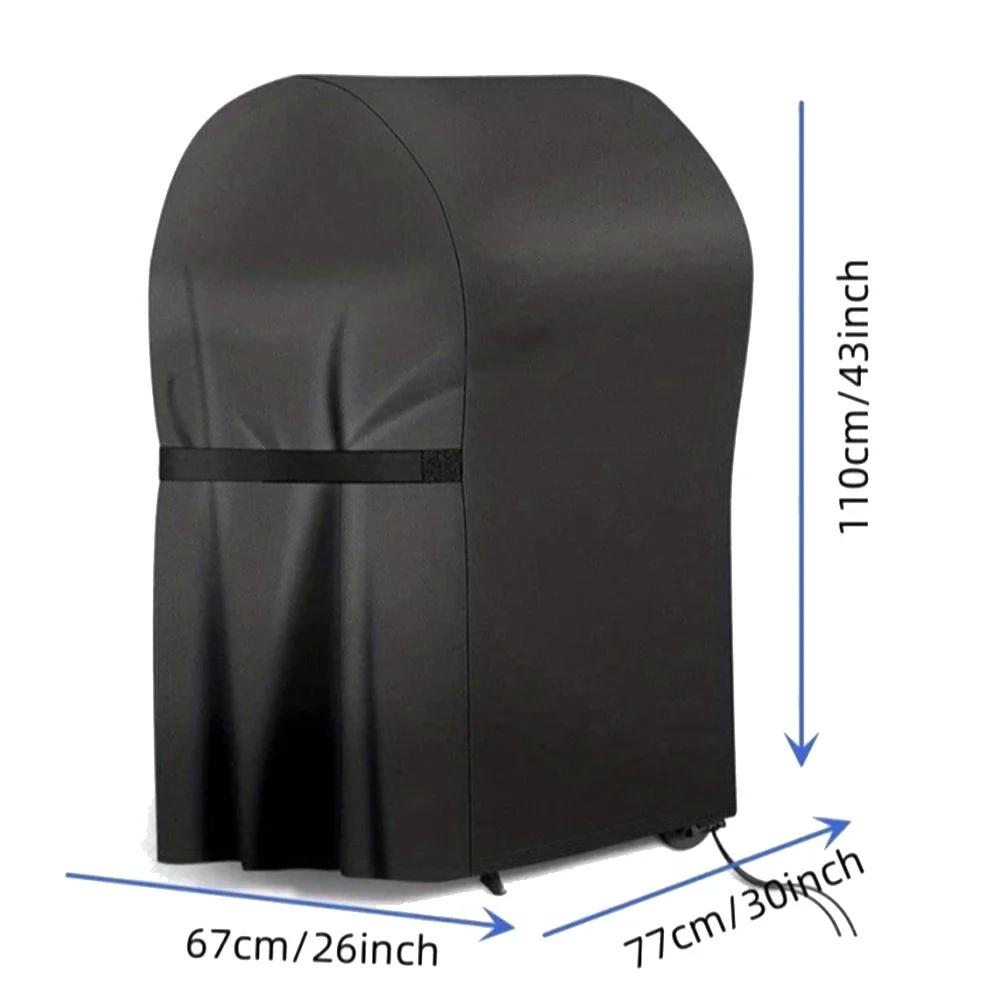 

210D Oxford BBQ Cover Oxford Fabric Grill Cover PU Silver Coating Tear-resistant Carrying Handles Barbecue Cover