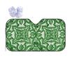 Green Ornate Floral Mediterranean Sicilian Tile Sunshade Windscreen Car Front Windshield Window Sun Visor Accessories Covers