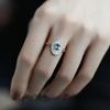 Yanyu 2024 Velvet Sea Wave Curve Ring with Full Pave High-End Retro Design